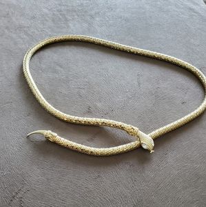 Vintage gold snake belt